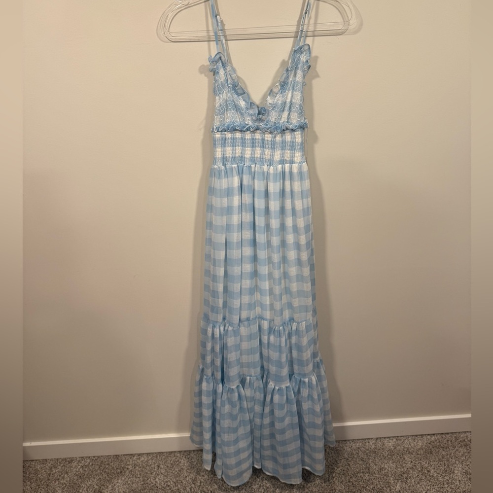 Able Light Blue Ruffled Dress - Picture 2 of 6